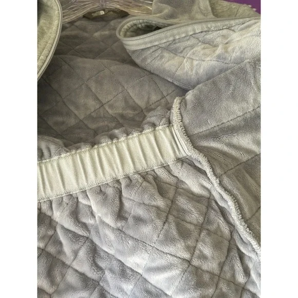 The North Face Caroluna Jacket Women S Quilted Fleece Lined Gray Full Zip Collar - Picture 12 of 12